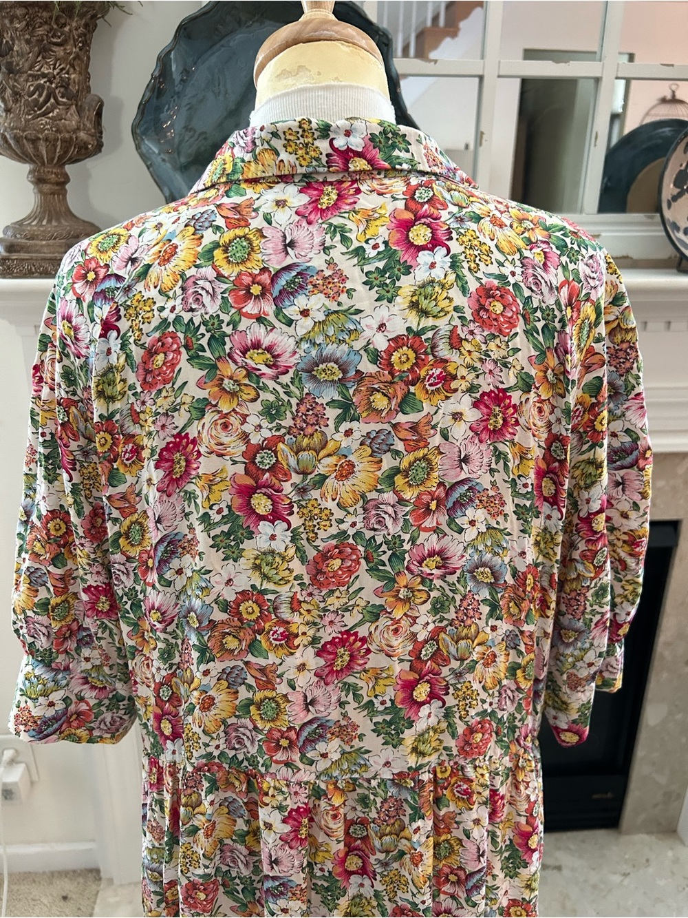 NATURAL LIFE Floral Midi Dress in Pink, Yellow & Green - Picture 7 of 10